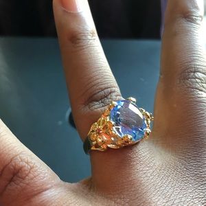 14k Gold clad Blue. Never worn